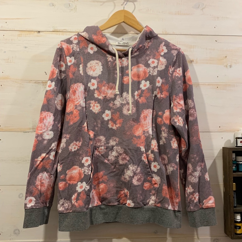 Nursing shirt, size medium floral print hoodie